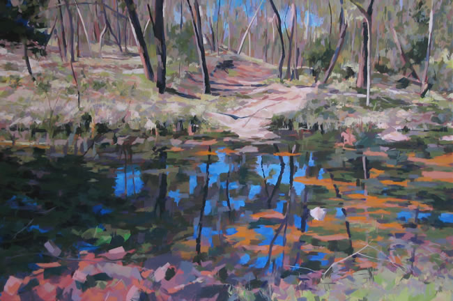 O'Brien's Crossing, acrylic on linen, 2008, 82 x 130 cm