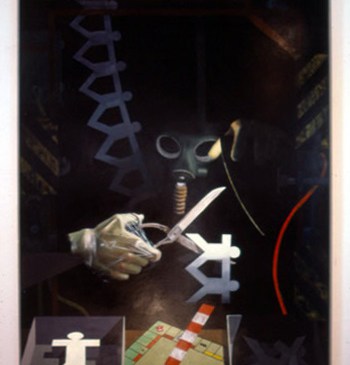 Some are More Equal, 1985, oil on masonite, 255 x 124 cm