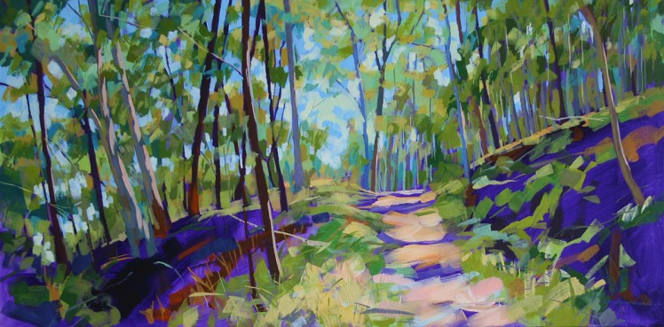 Three Lost Children Track, 2007, acrylic on canvas, 50 x 100 cm