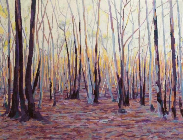 Dawn (Those Who Go), 2014, acrylic on linen,  61 x 80 cm, $1850