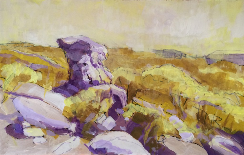 Grampians Wonderland Ranges, 2015, acrylic on board, 18 x 28 cm, SOLD