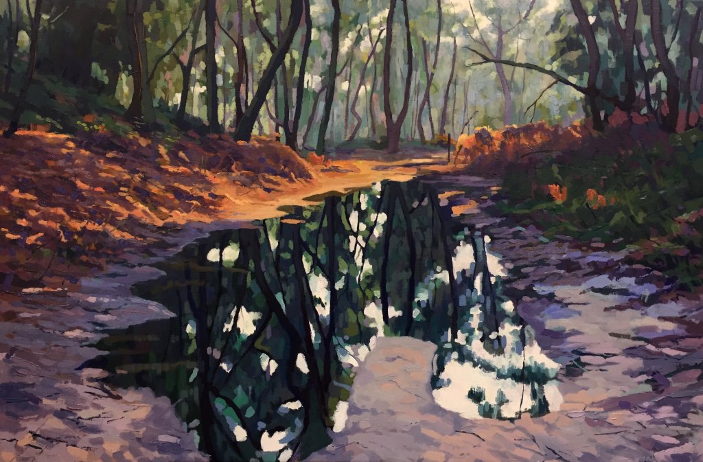 Winter Track 34, 2020, oil on linen, 82 cm x 122 cm, $3275