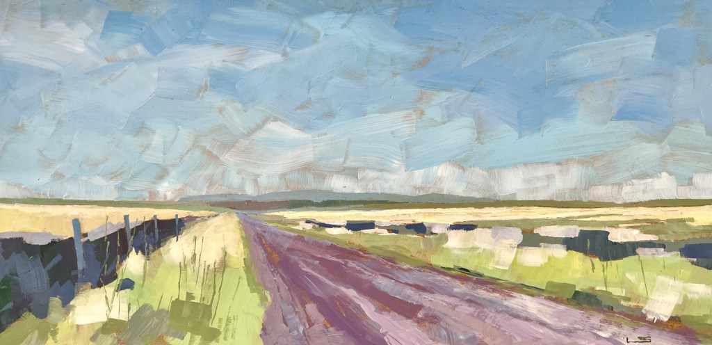 Limestone Way. 2023. Acrylic on Masonite. 20cm x 40cm A$500